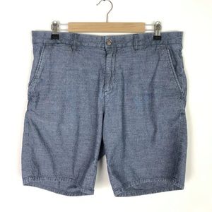 JOHNNIE-O blue chambray chino shorts 
Size 35 x 8.5